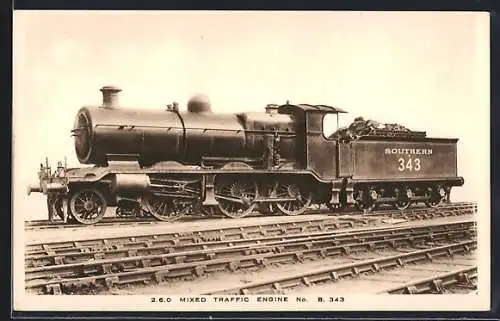 AK Englische Eisenbahn-Lokomotive No. 343 der Southern Railway