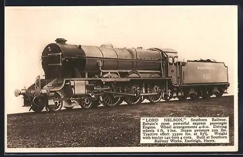 AK Englische Eisenbahn-Lok Lord Nelson, Southern Railway