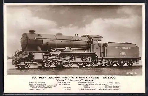 AK Southern Railway 4-4-0 3-Cylinder Engine No. 900, Eton