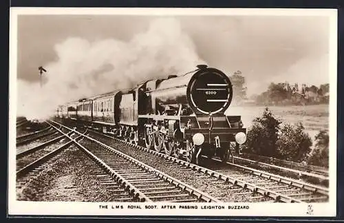 AK L. S. M. Royal Scot, After Passing Leighton Buzzard, englische Eisenbahn