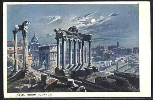 Künstler-AK Rom, Foro Romano, Ansicht