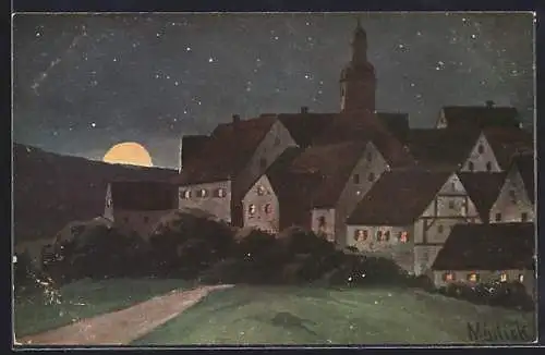 Künstler-AK Alfred Mailick: Ortspartie