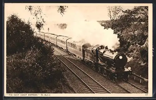 AK englische Eisenbahn the Kent Coast Express in voller Fahrt