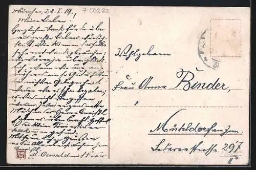 AK München, Neuhauserstrasse mit Karlstor, Strassenbahn