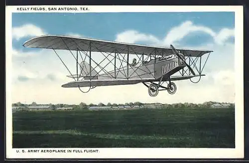 AK U.S. Army Aeroplane in Full Flight