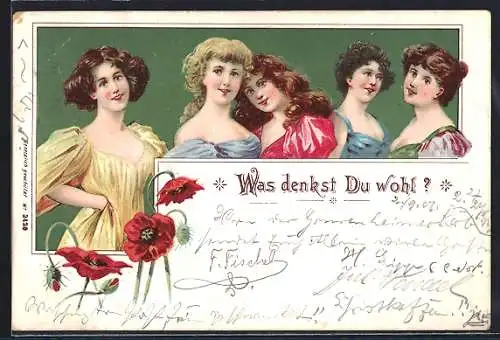 AK Frauen fragen Was denkst Du wohl?, Roter Mohn