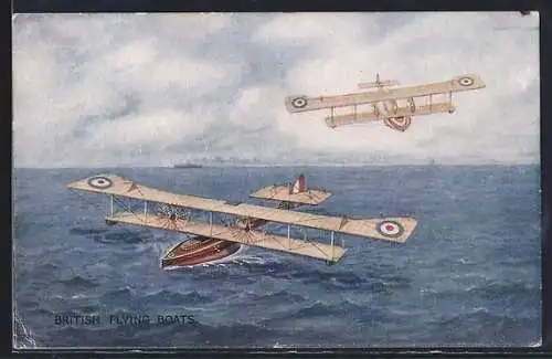 AK British Flying Boats, Britische Wasserflugzeuge