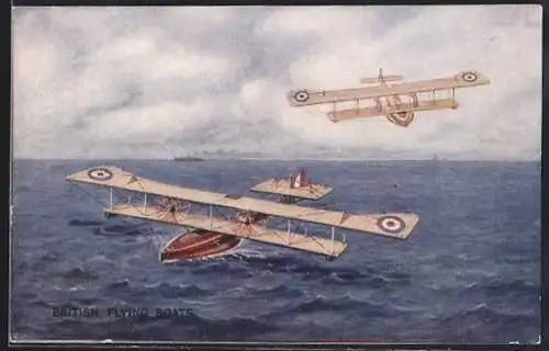 AK British Flying Boats, Britische Wasserflugzeuge
