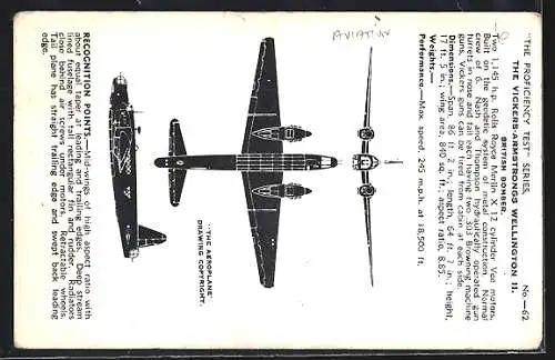 AK British Bomber, The Vickers-Armstrongs Wellington II, Flugzeug über den Wolken