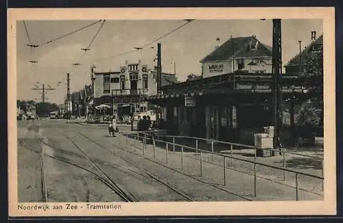 AK Noordwijk aan Zee, Tramstration, Strassenbahn