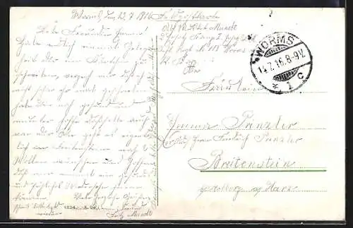 AK Verschiedene österr. Briefmarken, Briefumschlag mit Blumen gefüllt