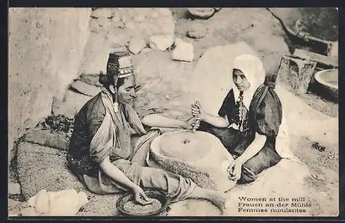 AK Araberinnen an der Handmühle