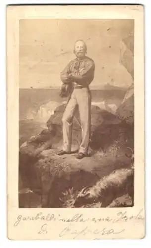 Fotografie italienischer Freiheitskämpfer Guiseppe Garibaldi auf der Isola di Caprera
