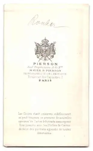 Fotografie Mayer & Pierson, Paris, Portrait Eugène Rouher, Staatsminister von Frankreich 1863-1869