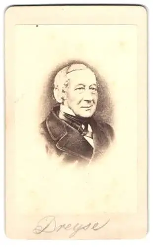 Fotografie Portrait Johann Nikolaus von Dreyse, Erfinder des Dreyse-Zündnadelgewehrs