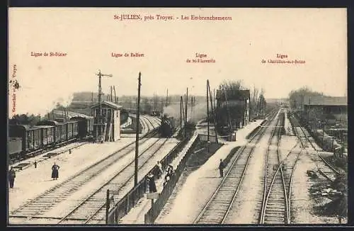 AK St-Julien, près Troyes, Les Embranchements ferroviaires