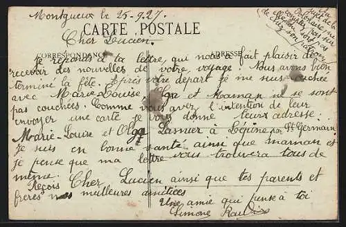 AK Montgueux, Une Chaumière