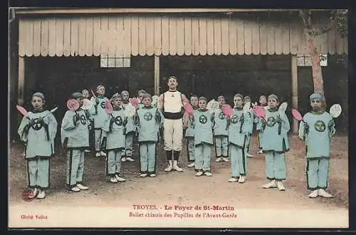 AK Troyes, Le Foyer de St-Martin, Ballet chinois des Pupilles de l`Avant-Garde