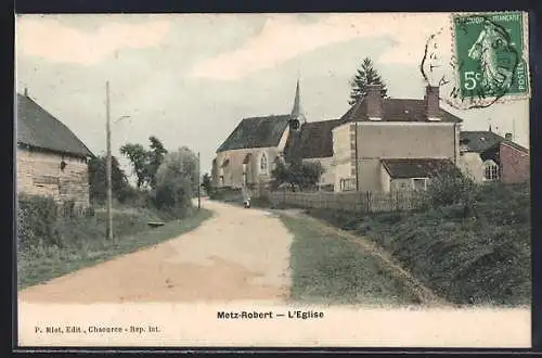 AK Metz-Robert, L`Église et chemin rural