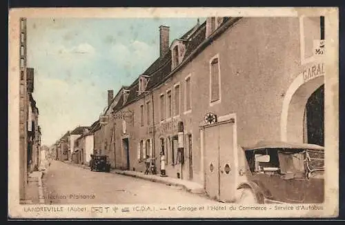 AK Landreville, Le Garage et l`Hôtel du Commerce, Service d`Autobus