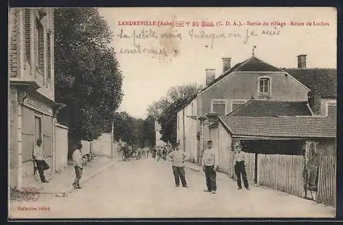 AK Landreville, Sortie du village, Route de Loches