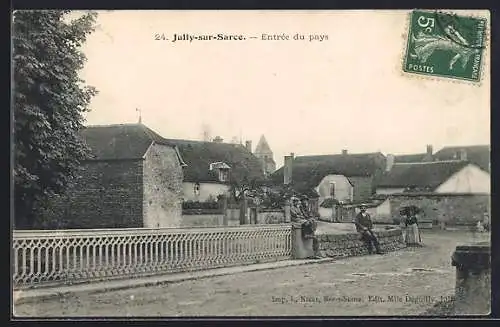AK Jully-sur-Sarce, Entrée du pays