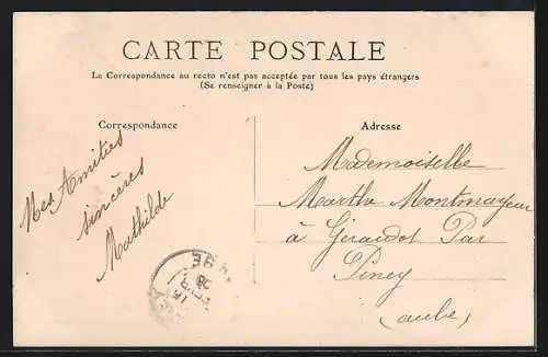 AK Piney, Rue de l`Église, Sortie de l`École