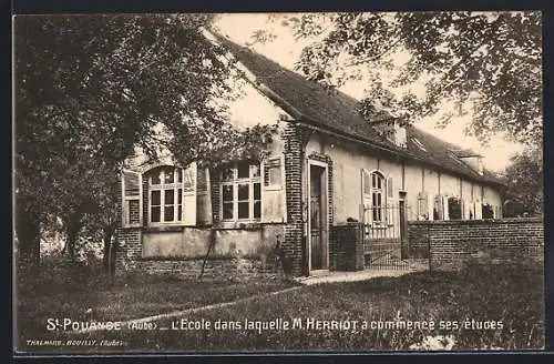 AK St-Pouange, L`école dans laquelle M. Herriot a commencé ses études