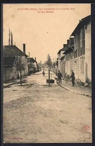 AK St-Julien, Les inondations du 22 Janvier 1910, La Rue Danton