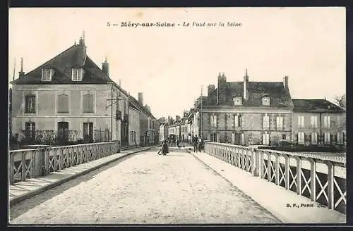 AK Méry-sur-Seine, Le Pont sur la Seine