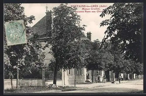 AK Fontaine-les-Grès, Maison Graillot, ancienne Poste aux Chevaux