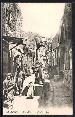 AK Jerusalem, Une Rue, Strassenpartie