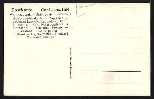 AK Nazareth, Panorama mit Strassenpartie