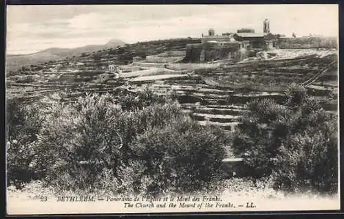 AK Bethléem, Panorama de l`Église et le Mont des Franks