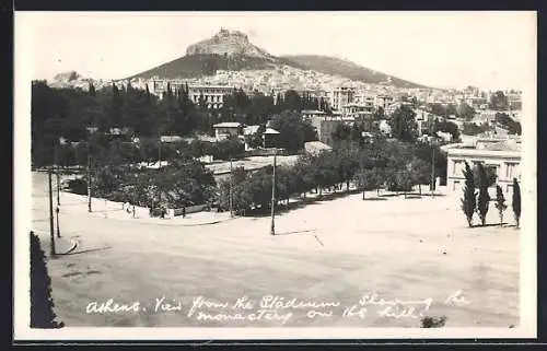 AK Athens, Panorama & Monastery on the hill
