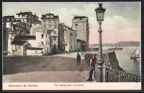 AK Corfou, Rue Arsène aux murailles, Strassenpartie