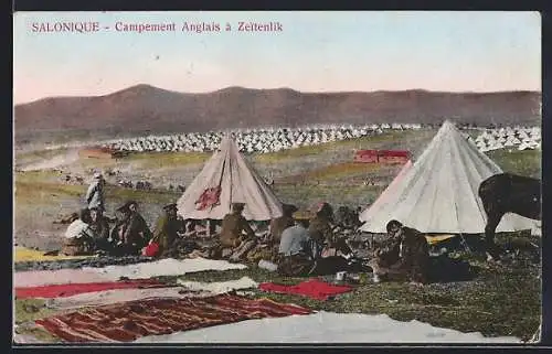 AK Salonique, Campement Anglais à Zeitenlik