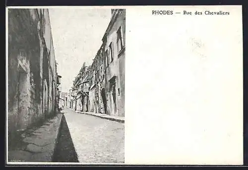 AK Rhodes, Rue des Chevaliers, Strassenpartie