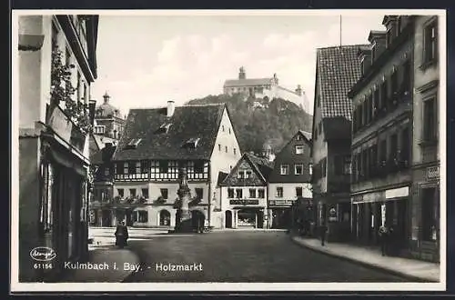 AK Kulmbach, Holzmarkt mit Geschäften