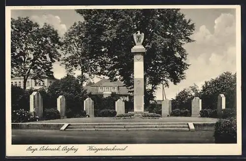 AK Arberg, Blick auf das Kriegerdenkmal
