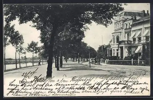 AK Bremen, Osterdeich mit Strassenpartie