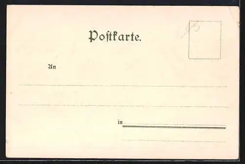 Lithographie Kiel, Seebadeanstalt, Gesamtansicht