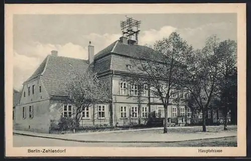 AK Berlin-Zehlendorf, Partie in der Hauptstrasse