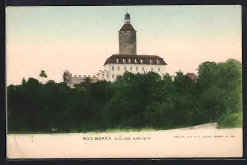 AK Bad Berka, Blick auf Schloss Tonndorf
