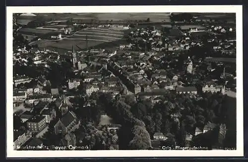 AK Marktredwitz, Fliegeraufnahme der Altstadt
