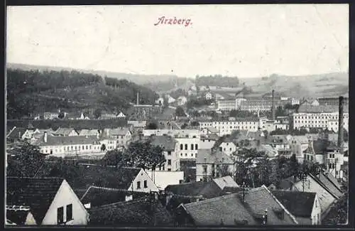 AK Arzberg, Teilansicht mit Bäumen
