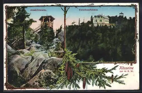 AK Kösseine, Unterkunftshaus, Aussichtsturm
