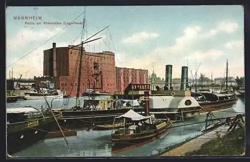 AK Mannheim, Partie am Rheinhafen (Lagerhaus)