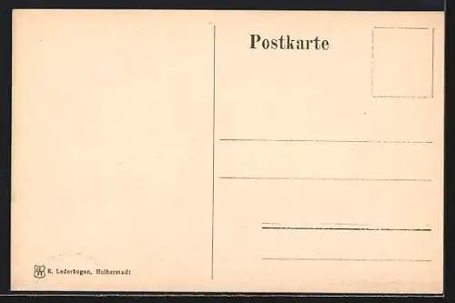 AK Goslar, Hotel Achtermann mit Strassenpartie