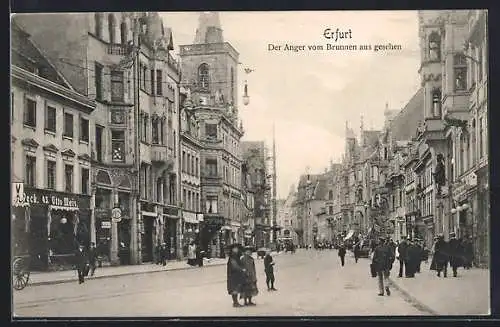 AK Erfurt, der Anger vom Brunnen aus gesehen